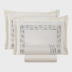 Imagem de Jogo Lençol Algodão Sofy Queen Bordado 4 pçs Palha