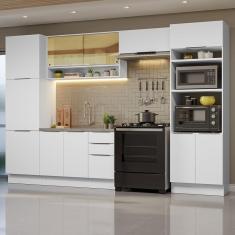Imagem de Armário De Cozinha Completa 330cm Branco Stella Madesa 03 Branco