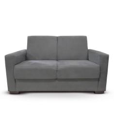 Imagem de Sofá 2 Lugares Sala de Estar Recepção Suede Vitoria Cinza