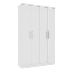 Imagem de Guarda-Roupa Solteiro Amsterdam I 4 PT 2 GV Neve - Tcil
