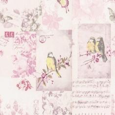 Imagem de Papel De Parede Adesivo Lavável Pássaros Vintage 3M