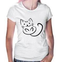 Imagem de Baby Look Gatinho Traços - Foca Na Moda