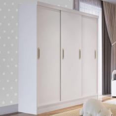 Imagem de Guarda-Roupa Solteiro 3 Portas 2 Gavetas Branco 2029 - Percasa