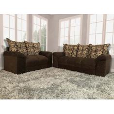 Imagem de Sofá 2 E 3 Lugares Marrom Com Floral 603/425 Chile - Alpoim