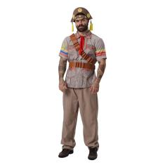 Imagem de Fantasia Cangaceiro Adulto Camisa Junina + Calça Cinto Lenço