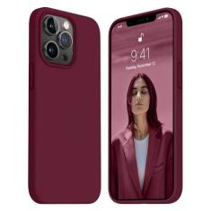 Imagem de JELE Capa projetada à prova de choque para iPhone 13 Pro, capa de telefone de silicone líquido com [forro de microfibra macio antiarranhões] Capa fina fina de proteção contra quedas de grau militar,