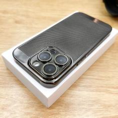 Imagem de Capa de telefone com dissipação de calor galvanizada dura para iPhone 11 12 13 14 15 Pro Max 7 8 14 15 Plus XS Max Chapeamento capa respirável, preta, para iPhone XS