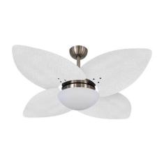 Imagem de Ventilador De Teto Kovalski Bronze 4 Pás Palmae Branco 127V - Mais De
