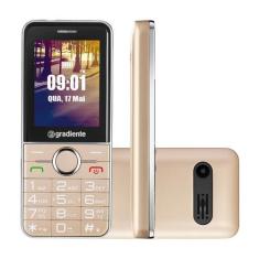 Imagem de Celular Gradiente GFP205 2GB 2,4 Dual Chip Rádio FM MP3, Dourado