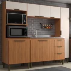 Imagem de Cozinha Modulada 4 Peças Bia J Carvalho, Freijo/Off White