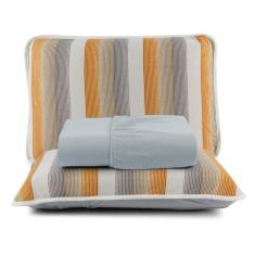 Imagem de Jogo de Cama 100% Algodão Cinza Casal Padrão 3 pcs Estampado