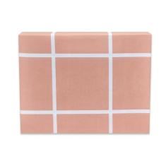 Imagem de Lençol Solteiro de Cima Percal Flex Estampado 400 Fios Toque Acetinado (GRID ROSÊ)