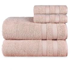 Imagem de Jogo de Toalhas Fio Penteado Extra Macia 4 Peças - Comfort (Rosê)