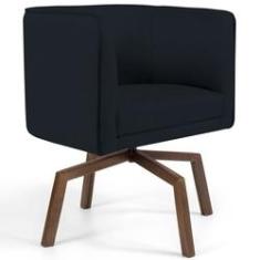 Imagem de Poltrona Decorativa Giratória Base Ka Madeira Betina B-300 Veludo  - Domi