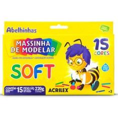 Imagem de Massinha De Modelar Macia Soft Conjunto 15Cores 220G Acrilex