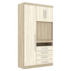 Imagem de Guarda Roupa Modulado 3 Portas Com Painel Para Tv 194 Master Avelã Rús