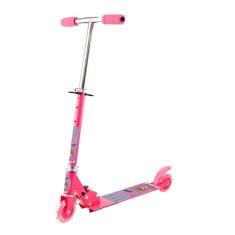 Imagem de Patinete Infantil Menina Rosa 2 Rodas Com Luzes Radical 45kg