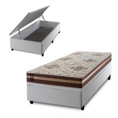 Imagem de Conjunto Box Baú Chicago Marrom 88X188x64 Espuma D33 - King House