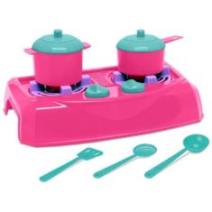 Imagem de Brinquedo Infantil Fogãozinho Doce Cozinha Conjunto Panelas Utensílios