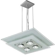 Imagem de Pendente de vidro para 04 lâmpadas 44 cm x 44 cm - 
