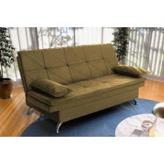 Imagem de Sofá Cama Pérsia 3 Lugares Suede Velut Bege - King House