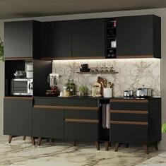 Imagem de Cozinha Completa Madesa Reims 260005 com Armário e Balcão - Preto