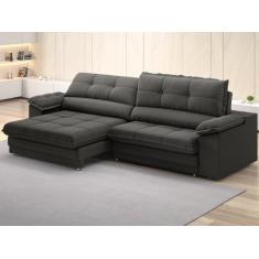 Imagem de Sofá Com Carregador Usb Retrátil Reclinável Montreal 2,90M Velosuede C