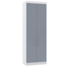 Imagem de Guarda Roupa Modulado 79cm 2 Portas Alpes Luciane Móveis Branco Pf Com Grey Sky Pf