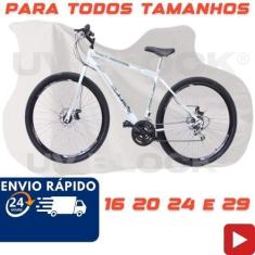 Imagem de Capa Couro Bicicleta Forrada Impermeável Branco Aro 20 - 29 - Uv-Block