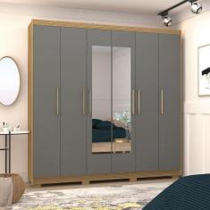 Imagem de Guarda Roupa Spyder Com Espelho Nature Alasca