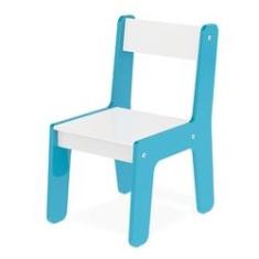 Imagem de Cadeira Cadeirinha Infantil Azul em Madeira Brinquedo - Junges