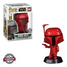 Imagem de Funko Pop Star Wars The Mandalorian Boba Fett Red Chrome