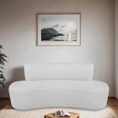 Imagem de Sofá Curvo Orgânico 160cm 2 Lugares Bouclé Antonela