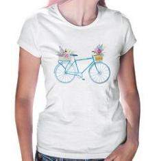 Imagem de Baby Look Bicicleta E Flores - Foca Na Moda