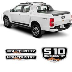 Imagem de Kit Emblemas S10 High Country 2016/2019 Adesivos Resinados