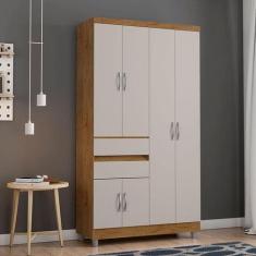 Imagem de Roupeiro Araplac Freijó/Baunilha 06 Pts E 2 Gav