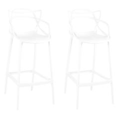 Imagem de Kit 2 Banquetas Allegra Com Encosto Design Cozinha/bancada -