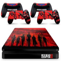 Imagem de Skin Adesivo Protetor para PS4 Slim Rockstar Red Dead Redemption 2 b2