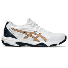 Imagem de ASICS Tênis feminino de vôlei Gel-Rocket 11, 39, branco/ouro puro