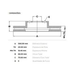 Imagem de Par Disco Freio Traseiro Bmw F30 316I 320I 2013 A 2018