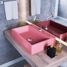 Imagem de Kit Cuba RT55 Com Torneira Pratika 1060 Metal e Válvula Click 1 Polegada e Meia e Sifão Pvc e Flexível Compace 