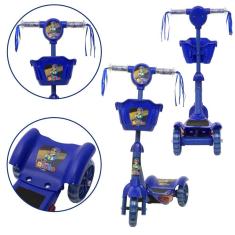 Imagem de Patinete Infantil Masculino Mundo de Kaboo Cestinha Led