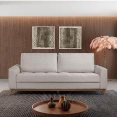 Imagem de Sofá Cama 3 Lugares 224cm Alegra Linho Bege