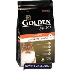 Imagem de Ração Golden Gato adulto Castrado - Salmão - 10,1kg