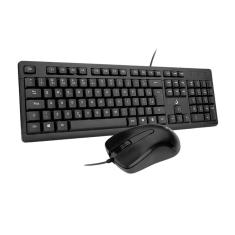 Imagem de Kit Teclado E Mouse Rise Mode Office OF 01 USB DPI1000 ABNT2 Preto - RM-TM-01-FB