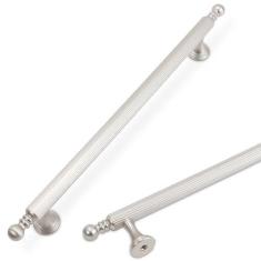 Imagem de COTYKILEY Pacote com 10 puxadores de armário de níquel acetinado escovado 7,5 polegadas (192 mm) puxadores de armário de cozinha puxadores de porta de armário de cozinha ferragens armário puxadores de gaveta puxadores de cômoda