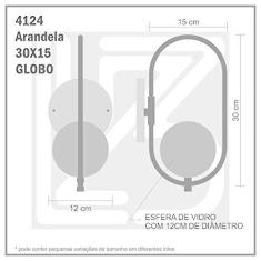 Imagem de Arandela Globo Esfera Online 30cm - BRANCO