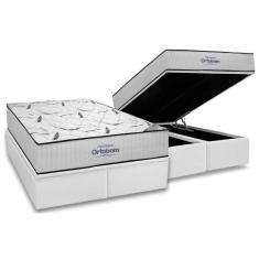 Imagem de Conjunto Box Baú King Colchão Espuma Ortobom D45 Highfoam + Base Crc Courano White (186x198)