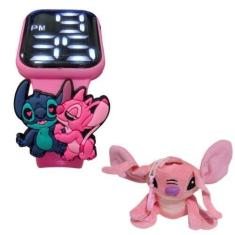 Imagem de Relógio Digital Inspirado Stitch_Angel+Pelucia Infantil_RS - Smactudo