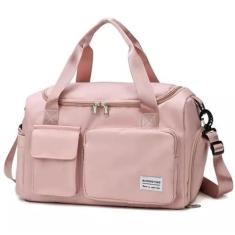 Imagem de Bolsa Transversal Feminina Para Academia Treino Blogueira Viagens (ROSA)